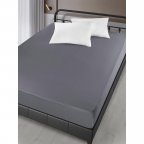Простынь на резинке Arya Сатин London AR-A107299-gray 160х200х30 см серая