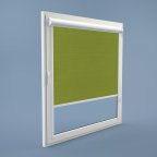 Рулонная штора Rolets Лён 2-7383-900 90x170 см закрытого типа Оливковая