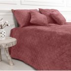 Покрывало евро ТЕП Velour Ромб круглый 4-00518-22727 240х260 см розовое