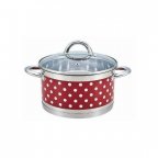Кастрюля со стеклянной крышкой Bohmann BH-0127-24-red 6 л 24 см