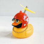 Автомобильная утка с шлемом и креплением Funny Ducks Red White 2 9990