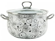 Кастрюля эмалированная Premium Gusto Мережка GT-T-218-С 18 см 3.1 л