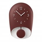 Часы настенные с маятником Guzzini Home 168604171 22х8х33 см бордовые