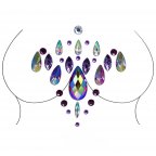 Наклейки кристаллы для груди Crystals 2 8506 9х8 см