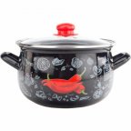 Кастрюля эмалированная Gusto Перчинка GT-T-116-P 16 см 2.1 л