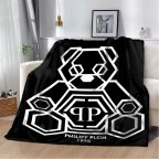 Плед 3D Philipp Plein Черный 10593 135х160 см