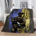 Плед патриотический 3D Несокрушимый воин 10572 160х200 см