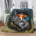 Плед патриотический 3D Пес Патрон броненосец 10586 160х200 см