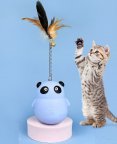 Игрушка кормушка для котов Панда 10808 8.5х25 см голубая