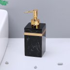 Дозатор для жидкого мыла Мрамор 11767 7х7х18 см 500 мл черный