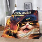 Плед патриотический 3D Кошачья Революция 12369 160х200 см