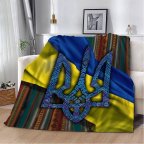 Плед патриотический 3D Герб с узором 12358 135х160 см