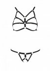 Комплект білизни зі стреп Passion Exclusive ARMANDA SET Чорний L/XL