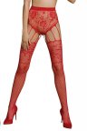 Еротичні колготки-бодістокінг Passion ECO S004, Червоний, ONE SIZE