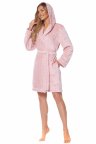 Халат короткий жіночий з капюшоном L&L 2119 Wenus Рожевий XL
