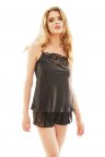 Красива піжама з мереживом Anais Eliness set, Чорний, L, XL