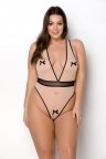 Чудовий боді Passion VIENA BODY, Бежевий, 4XL, 5XL