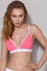 Спортивний топ з подвійними бретелями Passion PS007 TOP, Рожевий, XL