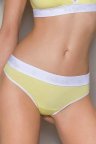 Спортивні бавовняні трусики-стринги Passion PS007 PANTIES, Жовтий, M