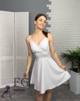 Коктейльное летнее платье с чашечками "Divine"| Распродажа модели 44, Белый