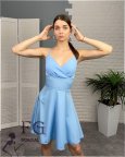 Коктейльное летнее платье с чашечками "Divine"| Распродажа модели 44, Голубой