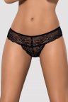 Мереживні стринги Obsessive Miamor, Чорний, L, XL