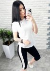 Спортивный костюм женский с бриджами "Dion" Белый, 54/56