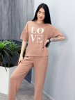 Костюм с широкими штанами женский "Love story" Капучино, 42/44