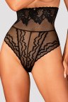 Чуттєві мереживні трусики з високою посадкою Obsessive Arienna, Чорний, XL, 2XL