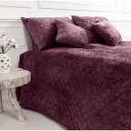 Покрывало евро ТЕП Velour Ромб круглый 4-00517-22870 220х240 см бордовое