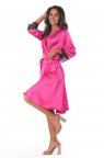 Жіночий атласний халат Anais Frivolie long robe Малиновий S/M