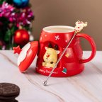 Кружка с крышкой новогодняя Merry Christmas 13665 400 мл красная