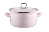 Кастрюля с крышкой Биол CE24P 24 см 5.6 л розовая
