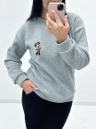 Женский батник с принтом "Mouse" Серый меланж, 50/52