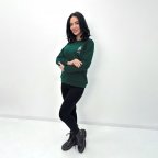 Женский батник с принтом "Mouse" Темно-зеленый, 42/44