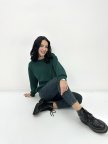 Базовый однотонный свитшот "Stand" 50/52, Темно-зеленый