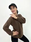 Базовый однотонный свитшот "Stand" 42/44, Шоколадный