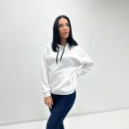 Однотонный батник с капюшоном "Kerry" 50/52, Белый