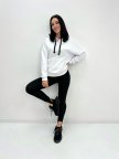 Женский теплый худи с капюшоном "Basic" Турция 50/52, Белый