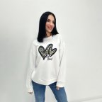 Базовый женский свитшот "Be kind" Турция Белый, 42/44