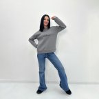 Женский свитшот на флисе "Image" Турция Серый, 50/52