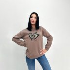 Базовый женский свитшот "Be kind" Турция Мокко, 42/44