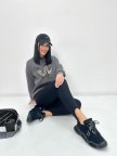 Базовый женский свитшот "Be kind" Турция Серый, 42/44
