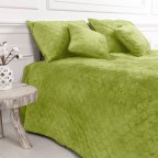 Покрывало евро ТЕП Velour Ромб круглый 4-00517-22448 220х240 см салатовое