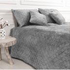 Покрывало евро ТЕП Velour Ромб круглый 4-00517-22426 220х240 см светло-серое