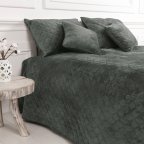 Покрывало евро ТЕП Velour Ромб круглый 4-00517-22393 220х240 см серое