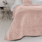 Покрывало евро ТЕП Velour Ромб круглый 4-00517-22726 220х240 см пудровое