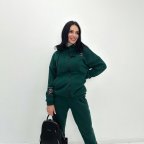 Женский спортивный костюм c нашивками "Walker" 42/44, Темно-зеленый