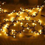 Гирлянда на елку "Шарики" 10мм, 100 LED, 6м, от сети 220В Теплый белый