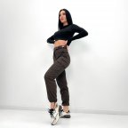 Брюки карго женские с карманами "Urban" 50, Шоколадный